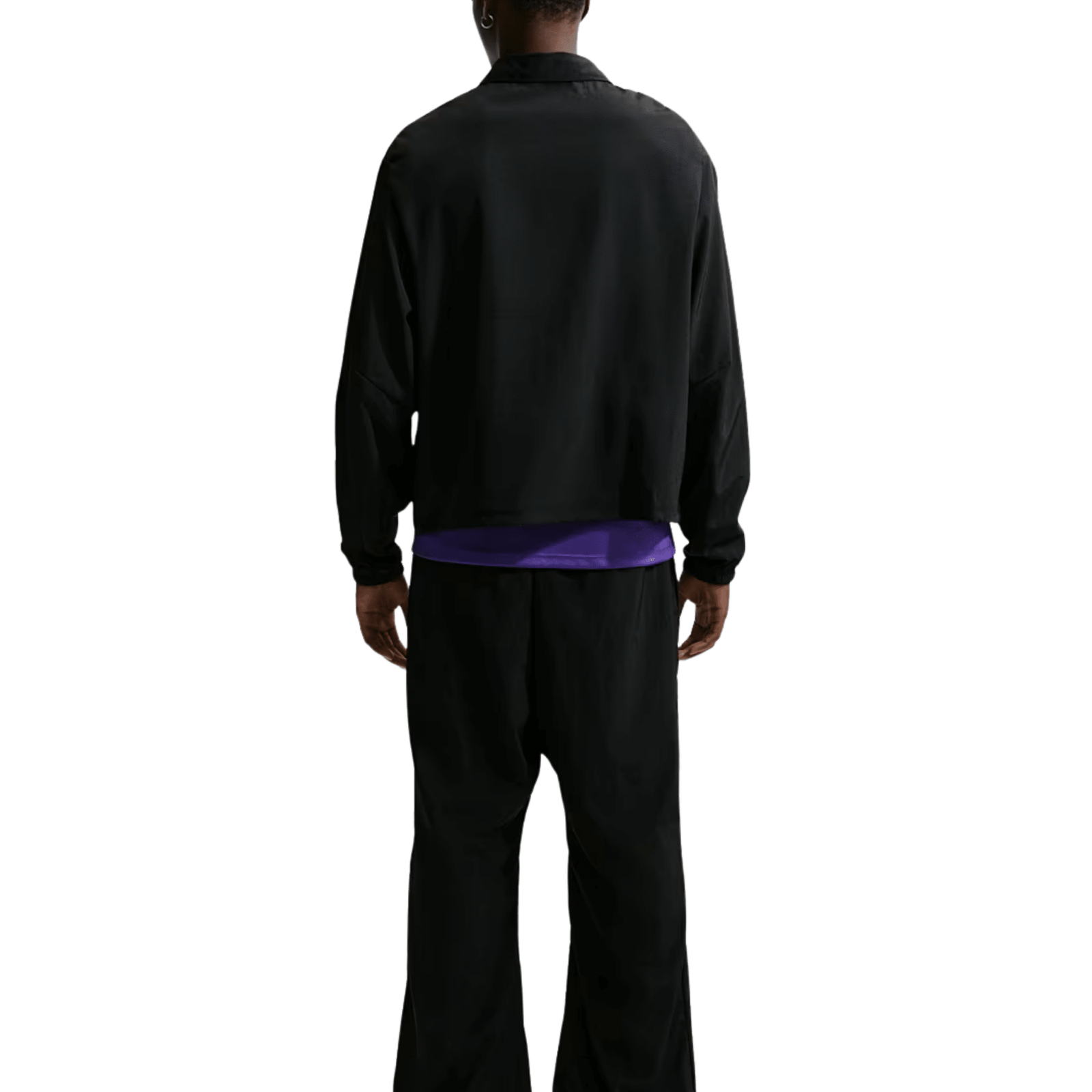 Nike Mens Barcelona Away Kobe Woven Jacket 26/27 (Black/Field Purple) | SoccerWearhouse