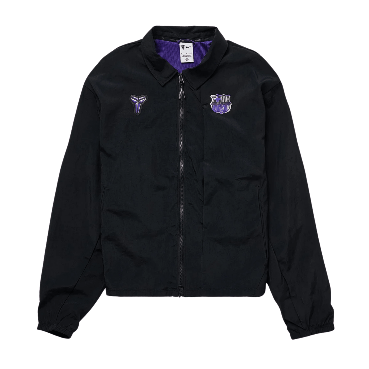 Nike Mens Barcelona Away Kobe Woven Jacket 26/27 (Black/Field Purple) | SoccerWearhouse