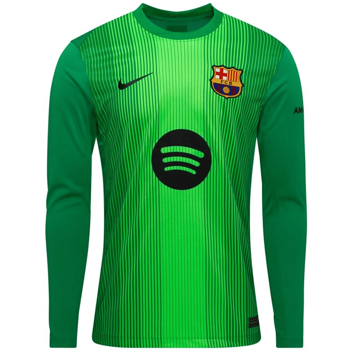 Nike Mens Barcelona Goalkeeper Jersey 25/26 (Lucky Green/Black) | SoccerWearhouse