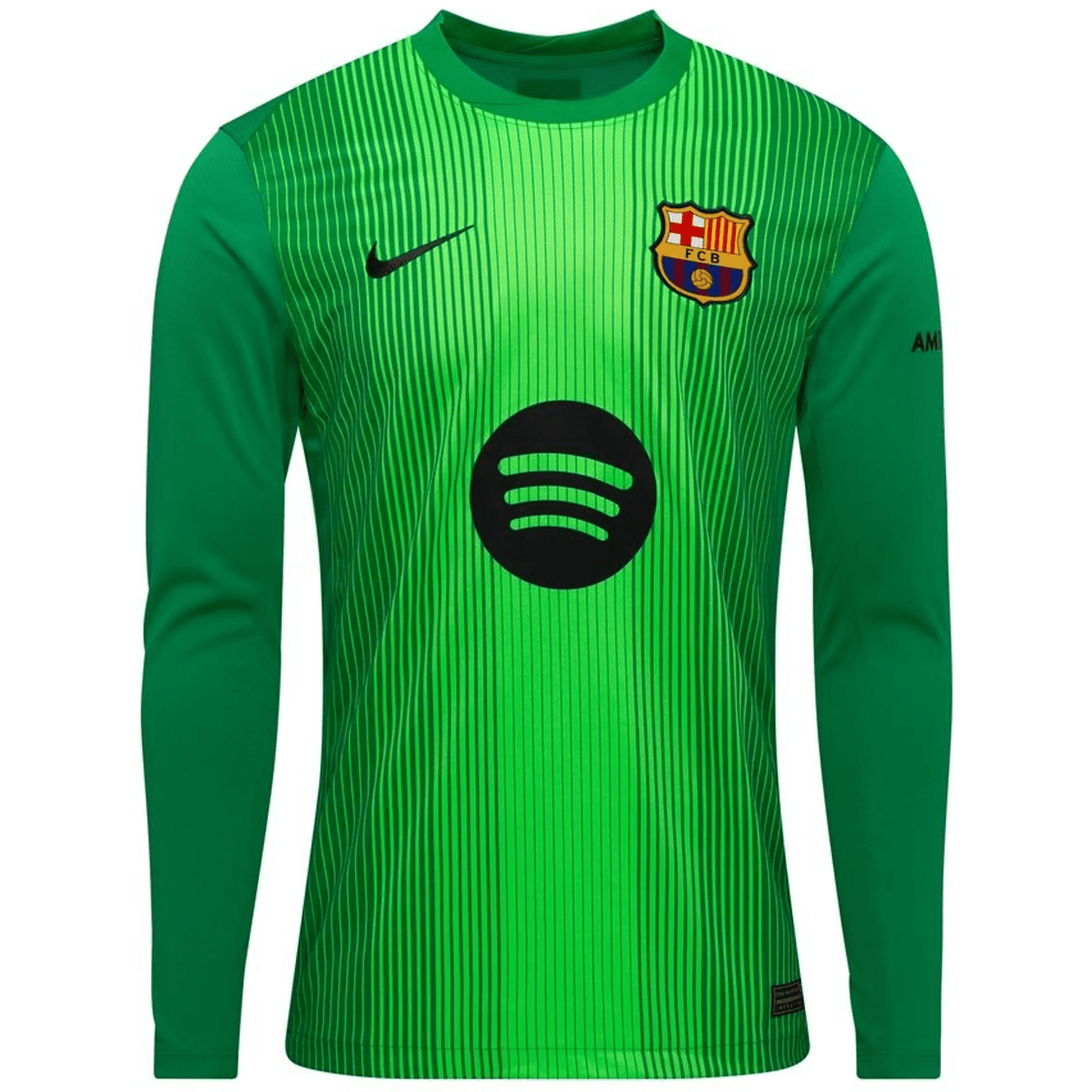 Nike Mens Barcelona Goalkeeper Jersey 25/26 (Lucky Green/Black) | SoccerWearhouse