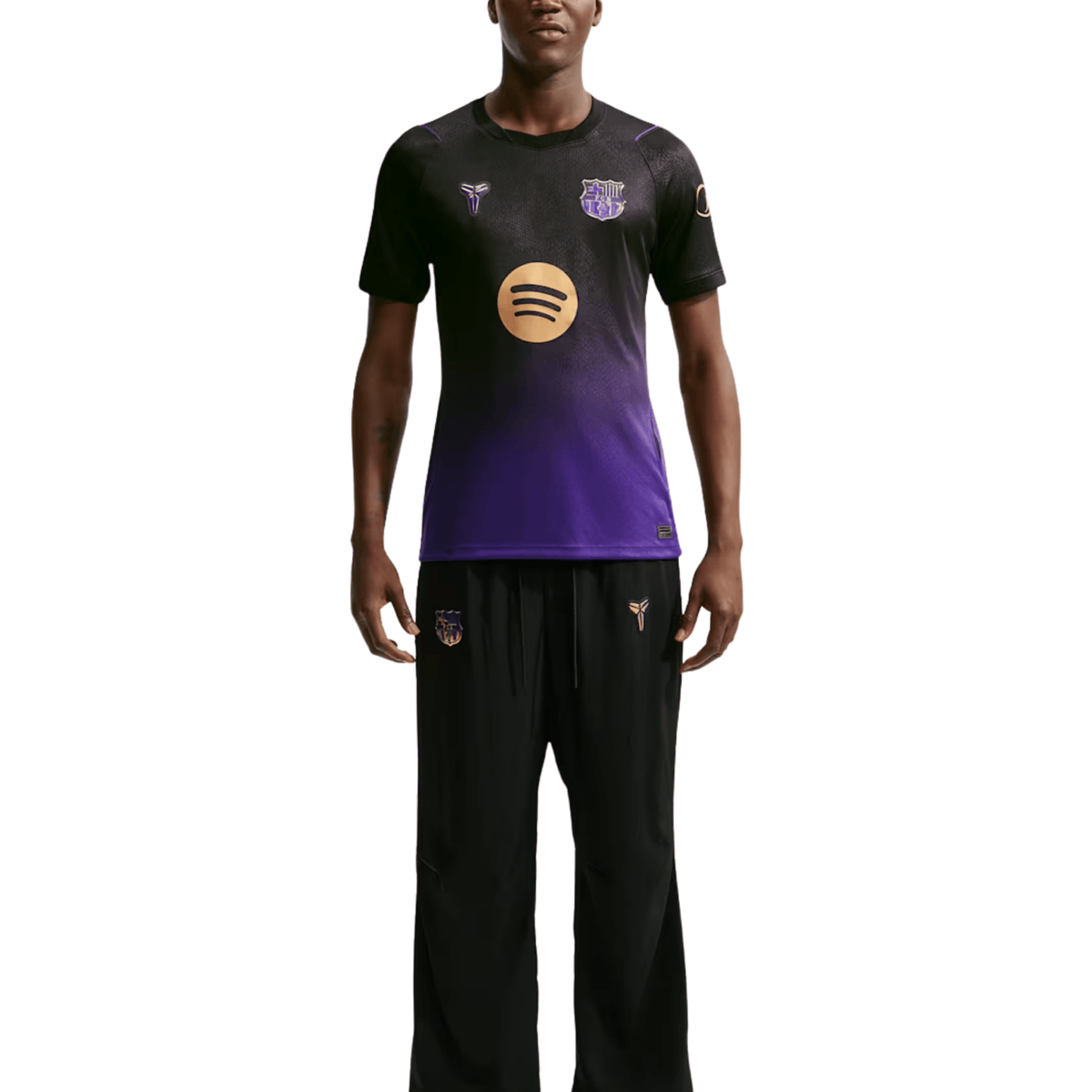 Nike Mens Barcelona Rodrigo Away Jersey w/ La Liga Patches 26/27 (Purple/Metallic Gold) | SoccerWearhouse
