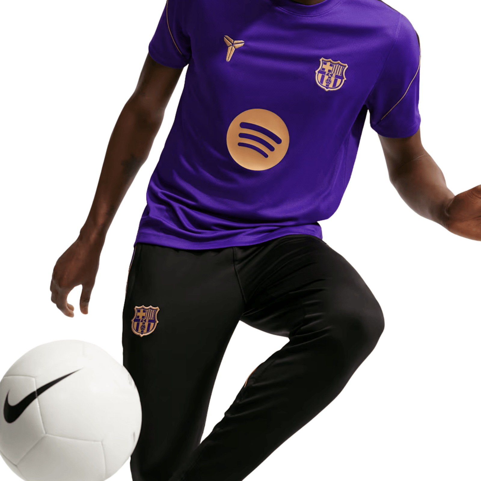 Nike Mens Barcelona Strike Away Jersey 26/27 (Purple/Metallic Gold) | SoccerWearhouse