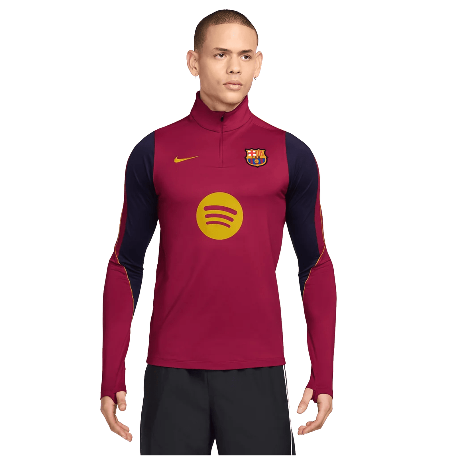 Nike Mens Barcelona Strike Drill Top 26/27 (Red/Yellow) | SoccerWearhouse