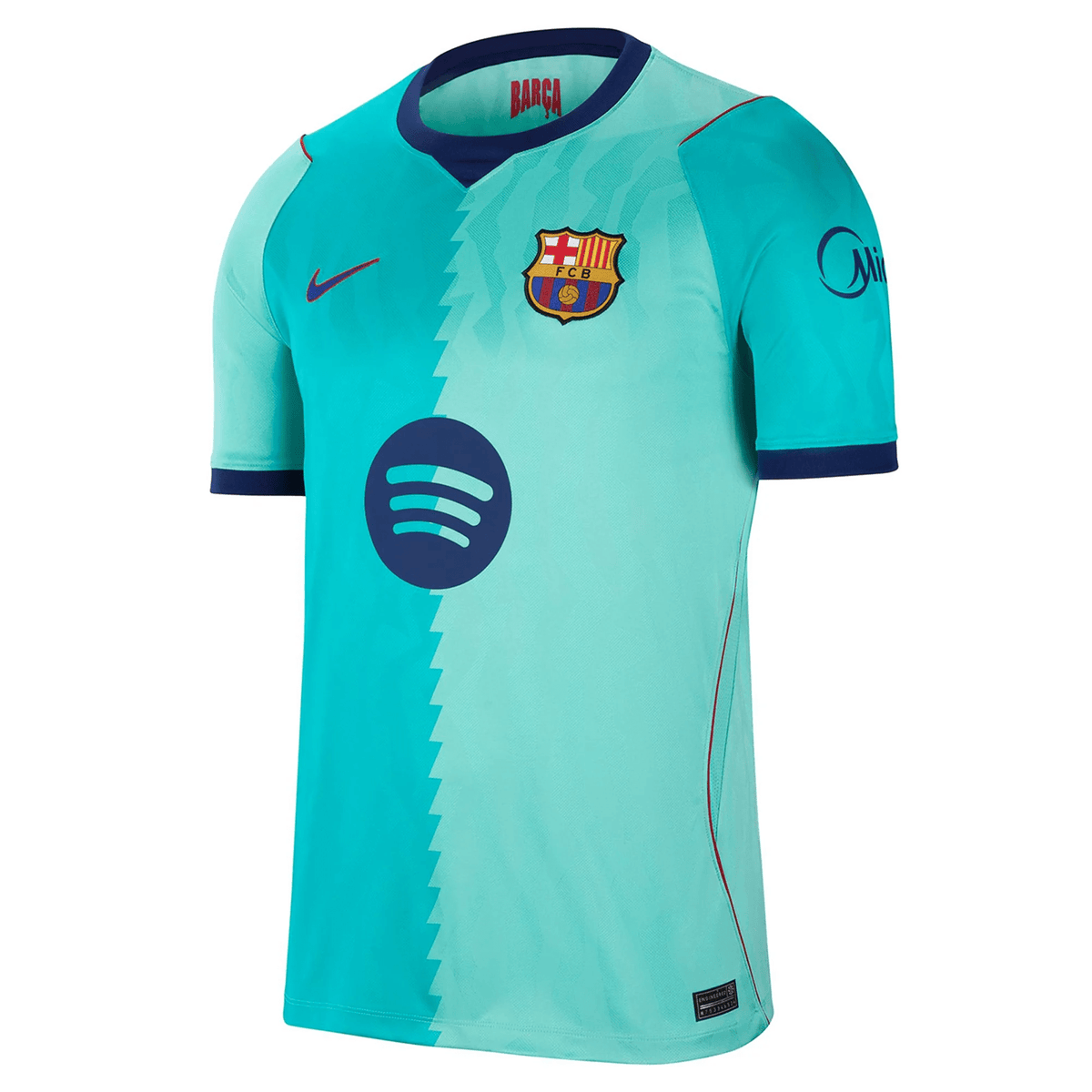 Nike Mens Barcelona Third Jersey 26/27 (Green Frost/Loyal Blue) | SoccerWearhouse