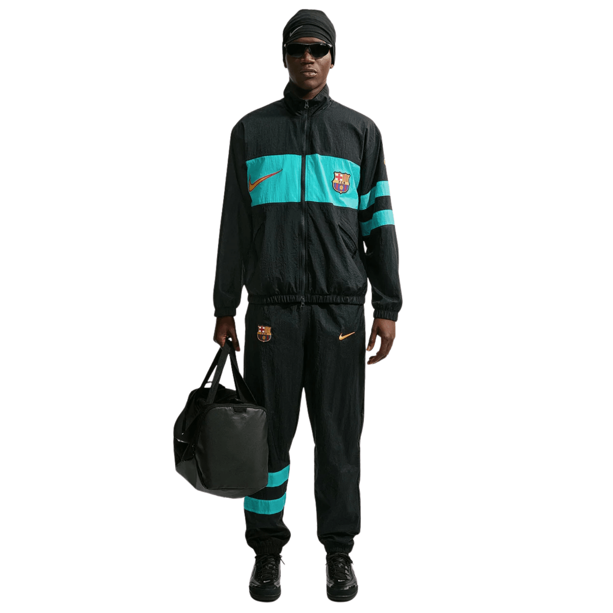 Nike Mens Barcelona Third Repel I96 Track Jacket 26/27 (Black/Green Frost/University Gold) | SoccerWearhouse