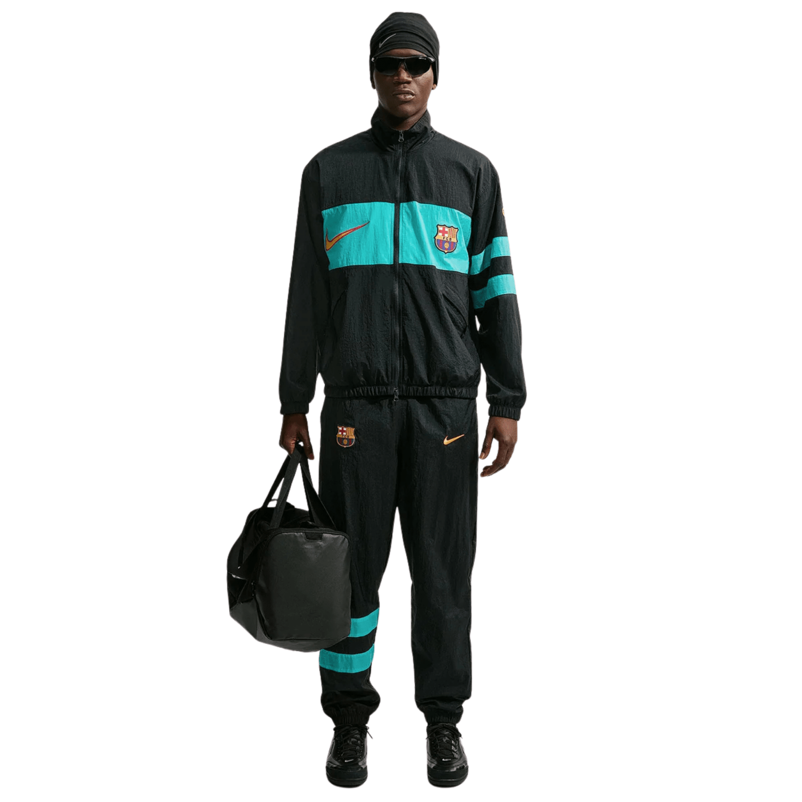 Nike Mens Barcelona Third Repel I96 Track Jacket 26/27 (Black/Green Frost/University Gold) | SoccerWearhouse