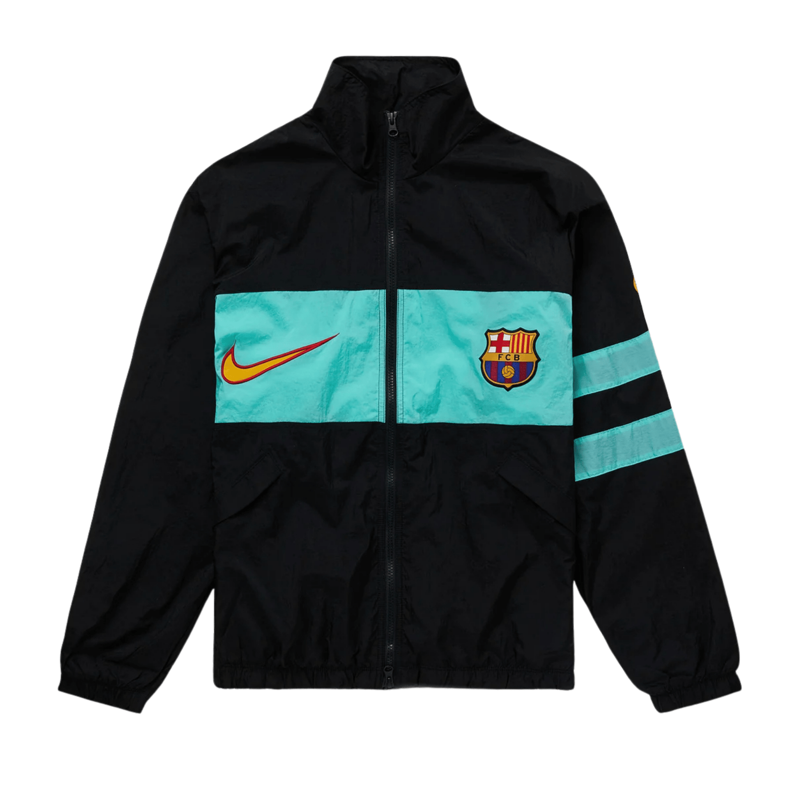 Nike Mens Barcelona Third Repel I96 Track Jacket 26/27 (Black/Green Frost/University Gold) | SoccerWearhouse