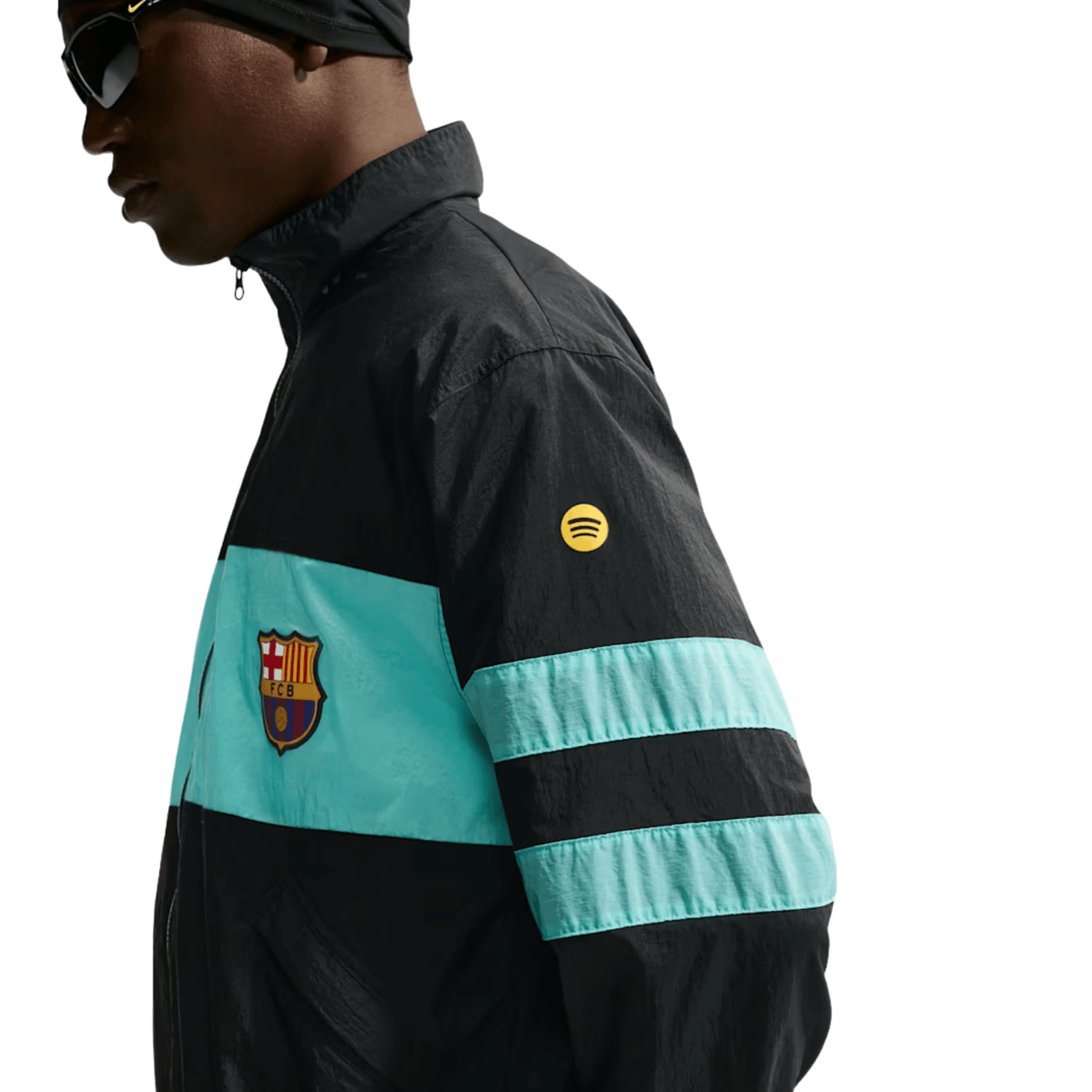 Nike Mens Barcelona Third Repel I96 Track Jacket 26/27 (Black/Green Frost/University Gold) | SoccerWearhouse