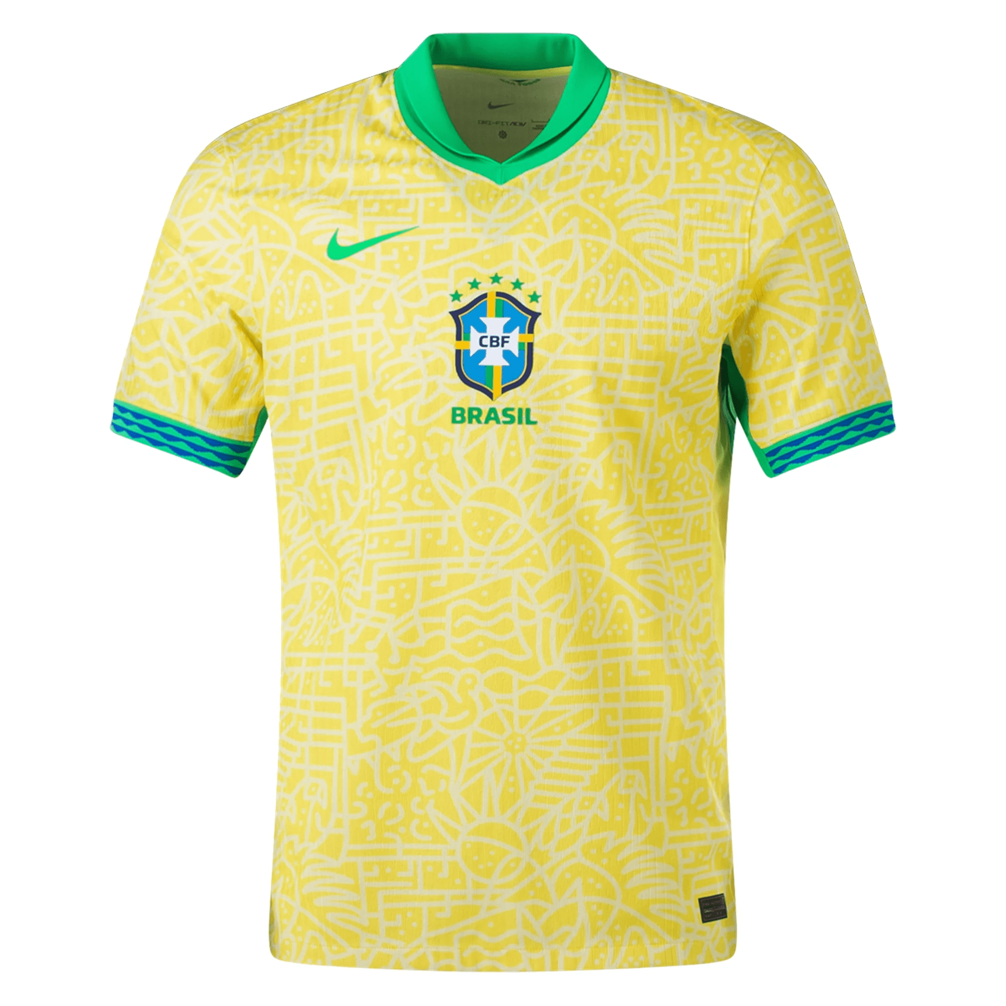 Nike Mens Brazil Home Jersey 24/25 (Dynamic Yellow/Lemon Chiffon/Green
