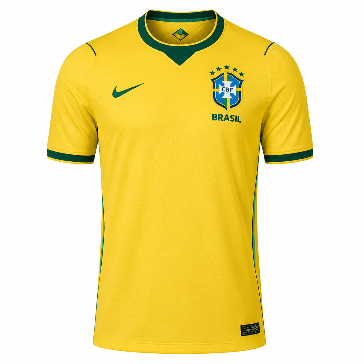 Nike Men's Brazil Home Stadium Jersey 2026 (Canary/Teal) | SoccerWearhouse