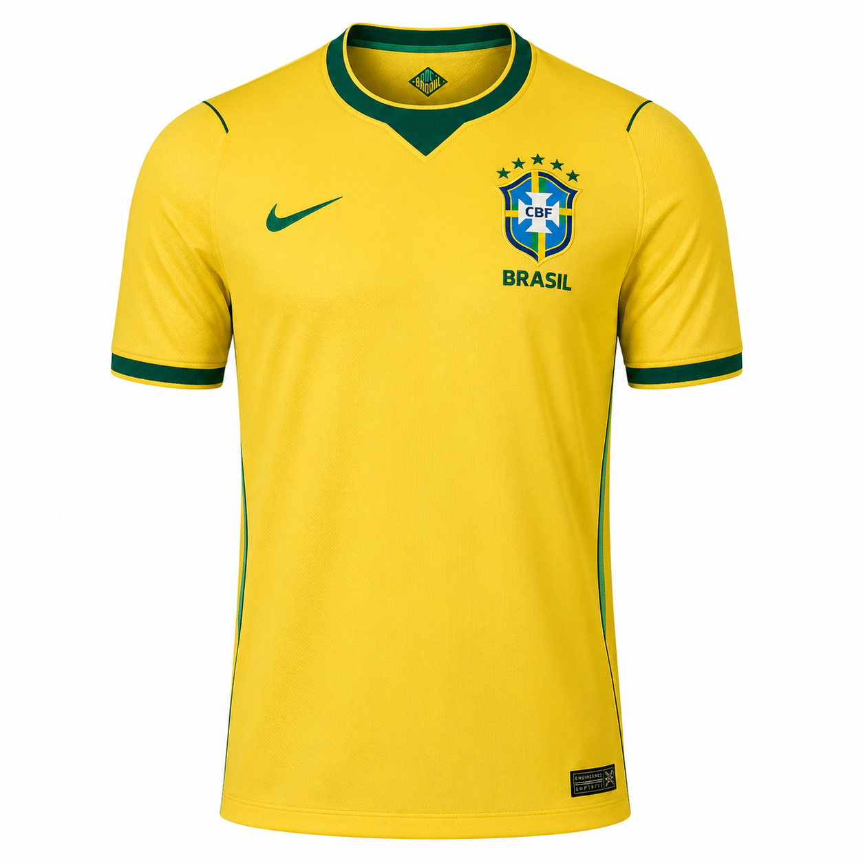Nike Men's Brazil Home Stadium Jersey 2026 (Canary/Teal)