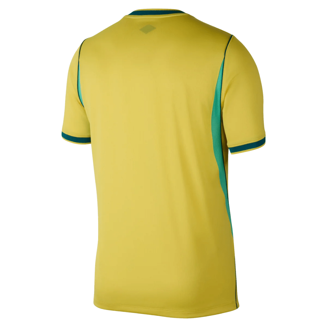 Nike Men's Brazil Home Stadium Jersey 2026 (Canary/Teal) | SoccerWearhouse