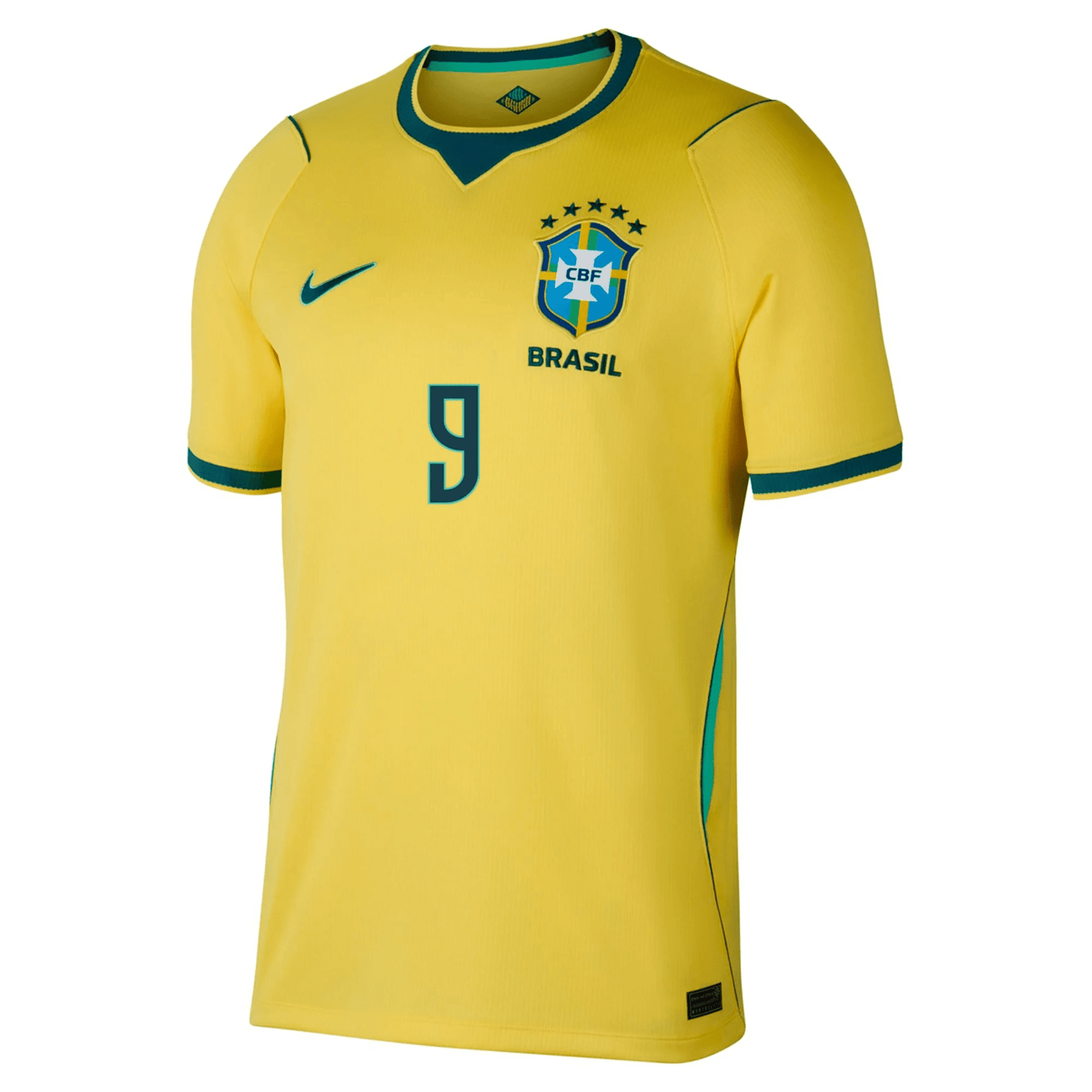 Nike Men's Brazil João Pedro Home Stadium Jersey 2026 (Canary/Teal) | SoccerWearhouse