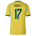 Nike Men's Brazil Bruno Guimaraes Match Authentic Home Jersey 2026 (Yellow/Teal)