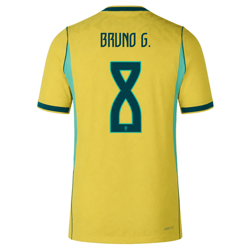 Nike Men's Bruno Guimaraes Match Authentic Home Jersey 2026 (Yellow/Teal) - L