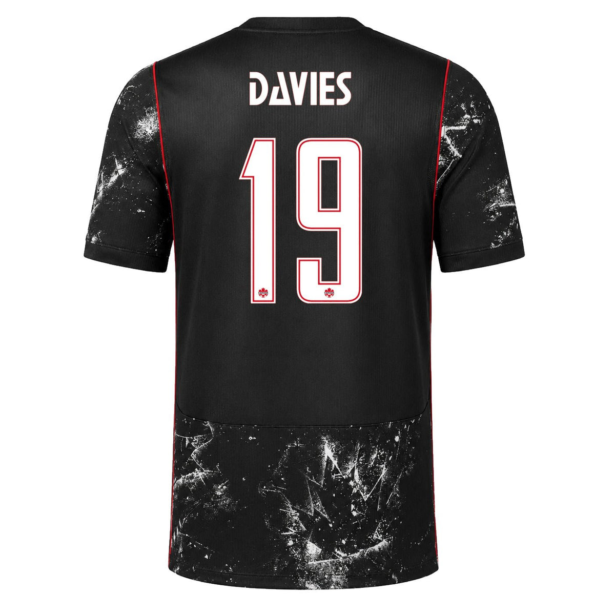 Nike Mens Canada Alfonso Davies Away Stadium Jersey 2026 (Black/Red) | SoccerWearhouse