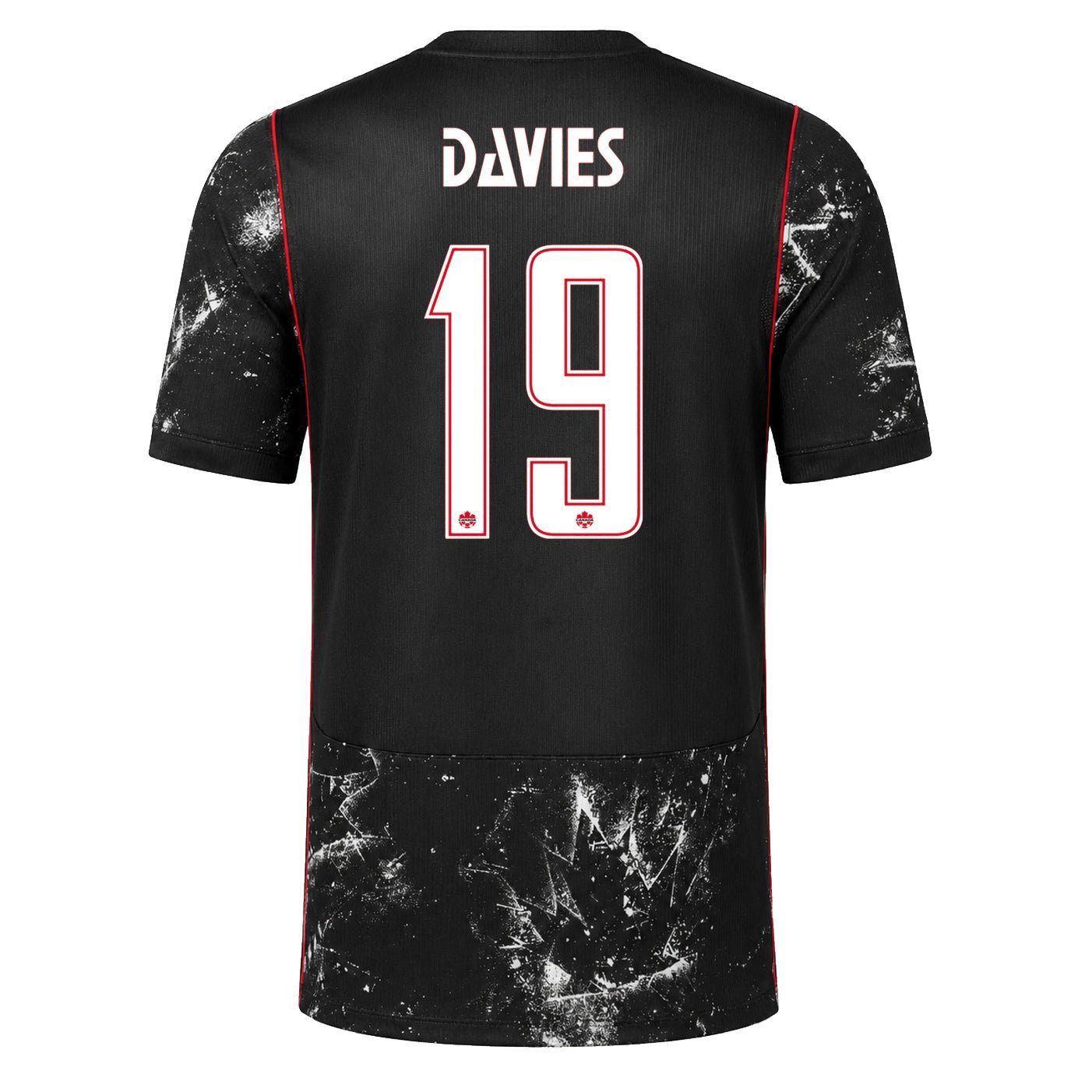 Nike Mens Canada Alfonso Davies Away Stadium Jersey 2026 (Black/Red) | SoccerWearhouse