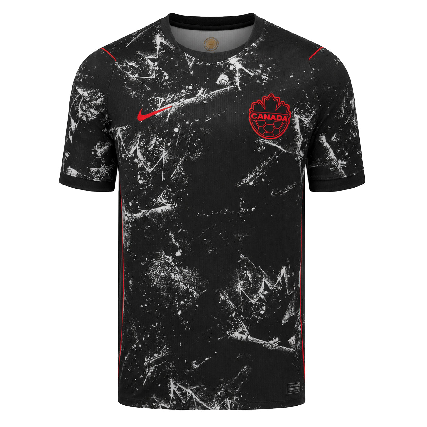 Nike Mens Canada Away Stadium Jersey 2026 (Black/Red) | SoccerWearhouse