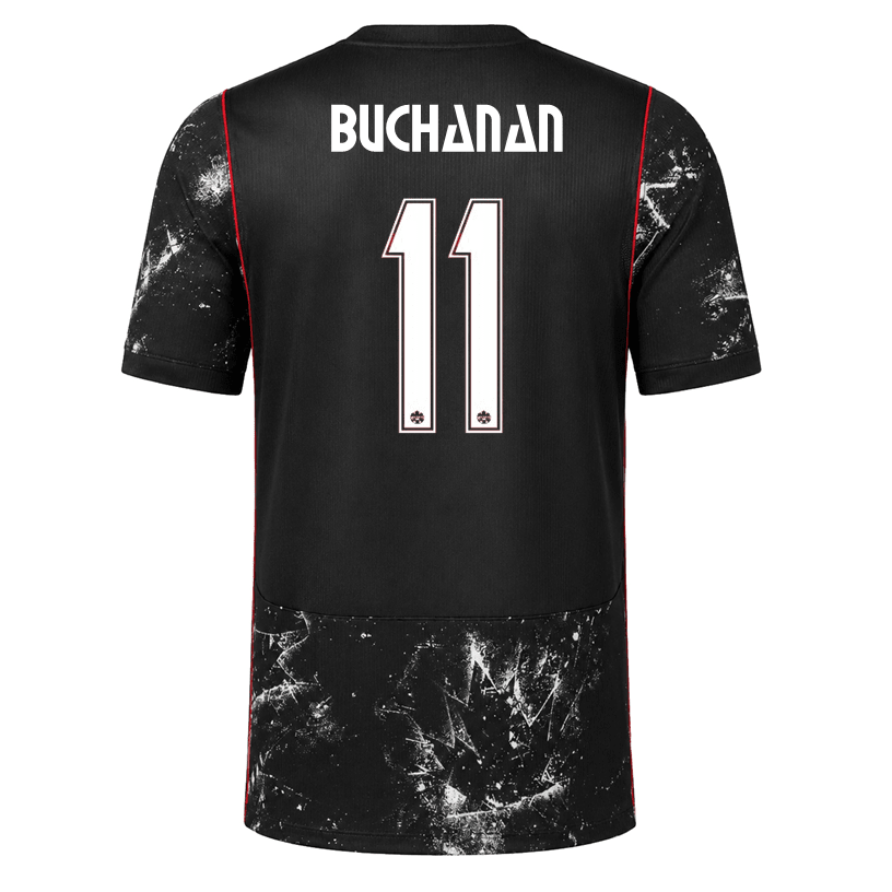 Nike Mens Canada Buchanan Away Stadium Jersey 2026 (Black/Red) | SoccerWearhouse