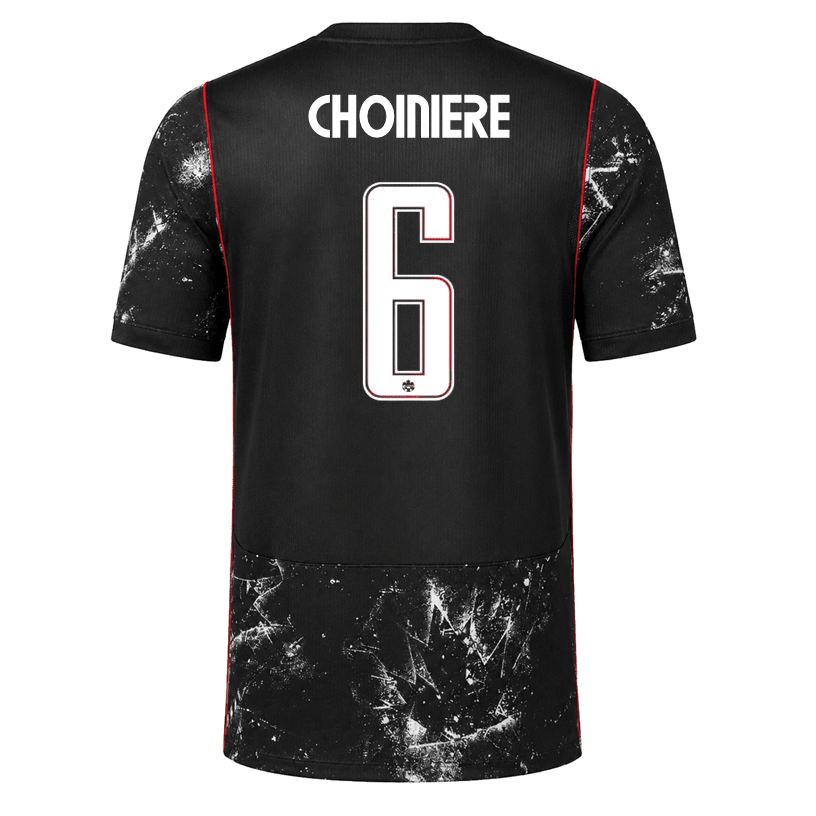 Nike Mens Canada Choiniere Away Stadium Jersey 2026 (Black/Red) | SoccerWearhouse