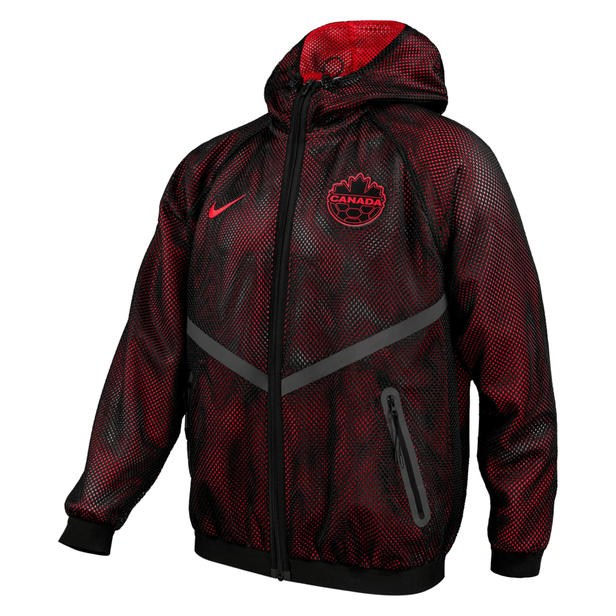 Nike Mens Canada KMC Anthem Jacket (Red/Black) | SoccerWearhouse