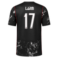 Nike Mens Canada Larin Away Stadium Jersey 2026 (Black/Red)