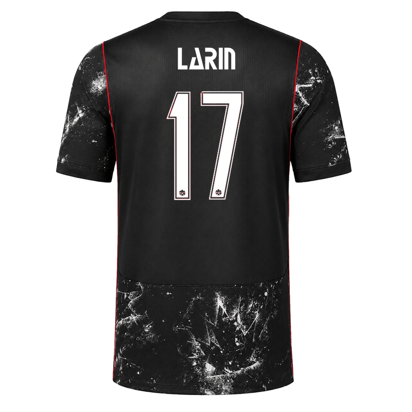 Nike Mens Canada Larin Away Stadium Jersey 2026 (Black/Red) | SoccerWearhouse