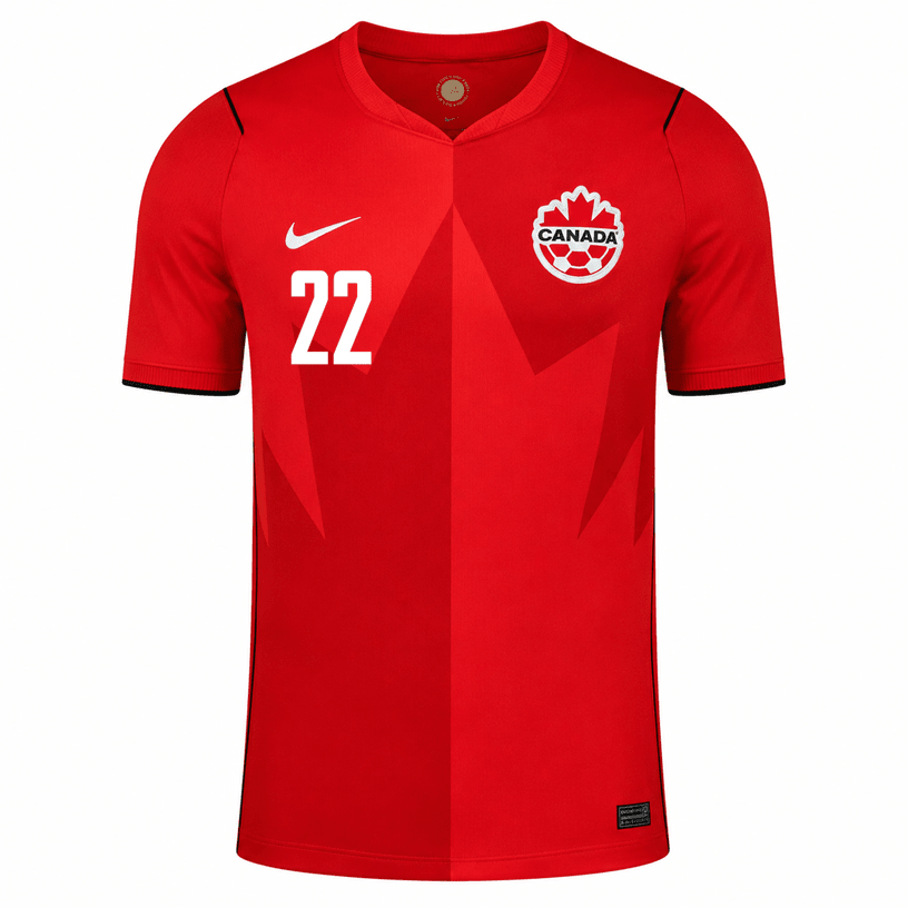 Nike Men's Canada Laryea Home Stadium Jersey 2026 (Red) | SoccerWearhouse