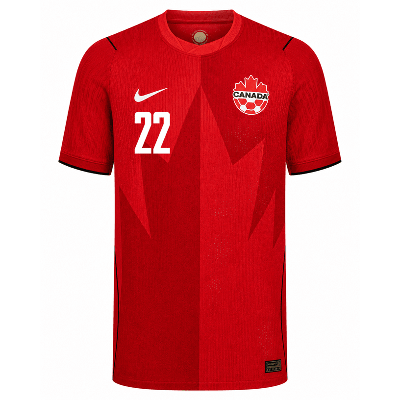 Nike Men's Canada Laryea Match Authentic Home Jersey 2026 (Red) | SoccerWearhouse