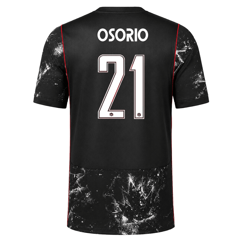 Nike Mens Canada Osorio Away Stadium Jersey 2026 (Black/Red) | SoccerWearhouse