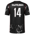 Nike Mens Canada Shaffelburg Away Stadium Jersey 2026 (Black/Red)