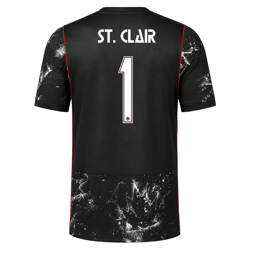 Nike Mens Canada St. Clair Away Stadium Jersey 2026 (Black/Red) | SoccerWearhouse