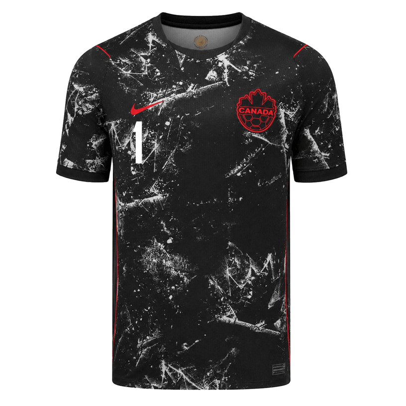 Nike Mens Canada St. Clair Away Stadium Jersey 2026 (Black/Red) | SoccerWearhouse