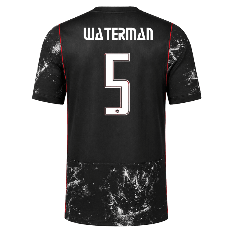 Nike Mens Canada Waterman Away Stadium Jersey 2026 (Black/Red) | SoccerWearhouse