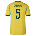 Nike Men's Brazil Casemiro Match Authentic Home Jersey 2026 (Yellow/Teal)