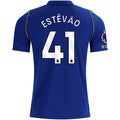 Nike Mens Chelsea FC Estêvão Willian Home Jersey w/ EPL + No Room For Racism + Club World Cup Champion Patches 26/27 (Bright Royal/Gold)