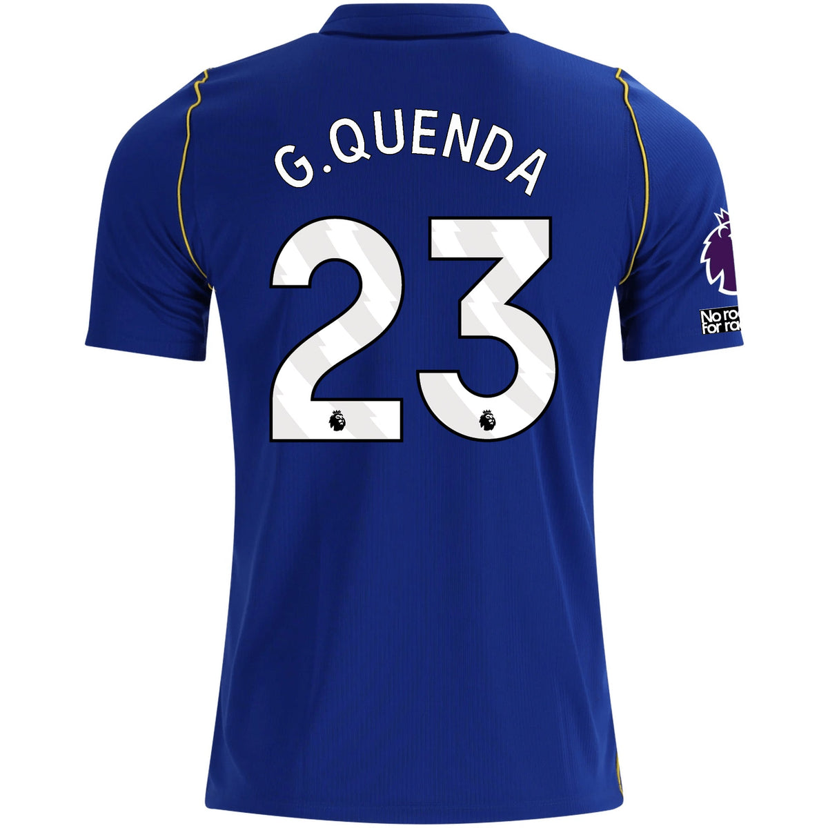 Nike Mens Chelsea FC Geovany Quenda Home Jersey w/ EPL + No Room For Racism + Club World Cup Champion Patches 26/27 (Bright Royal/Gold) | SoccerWearhouse