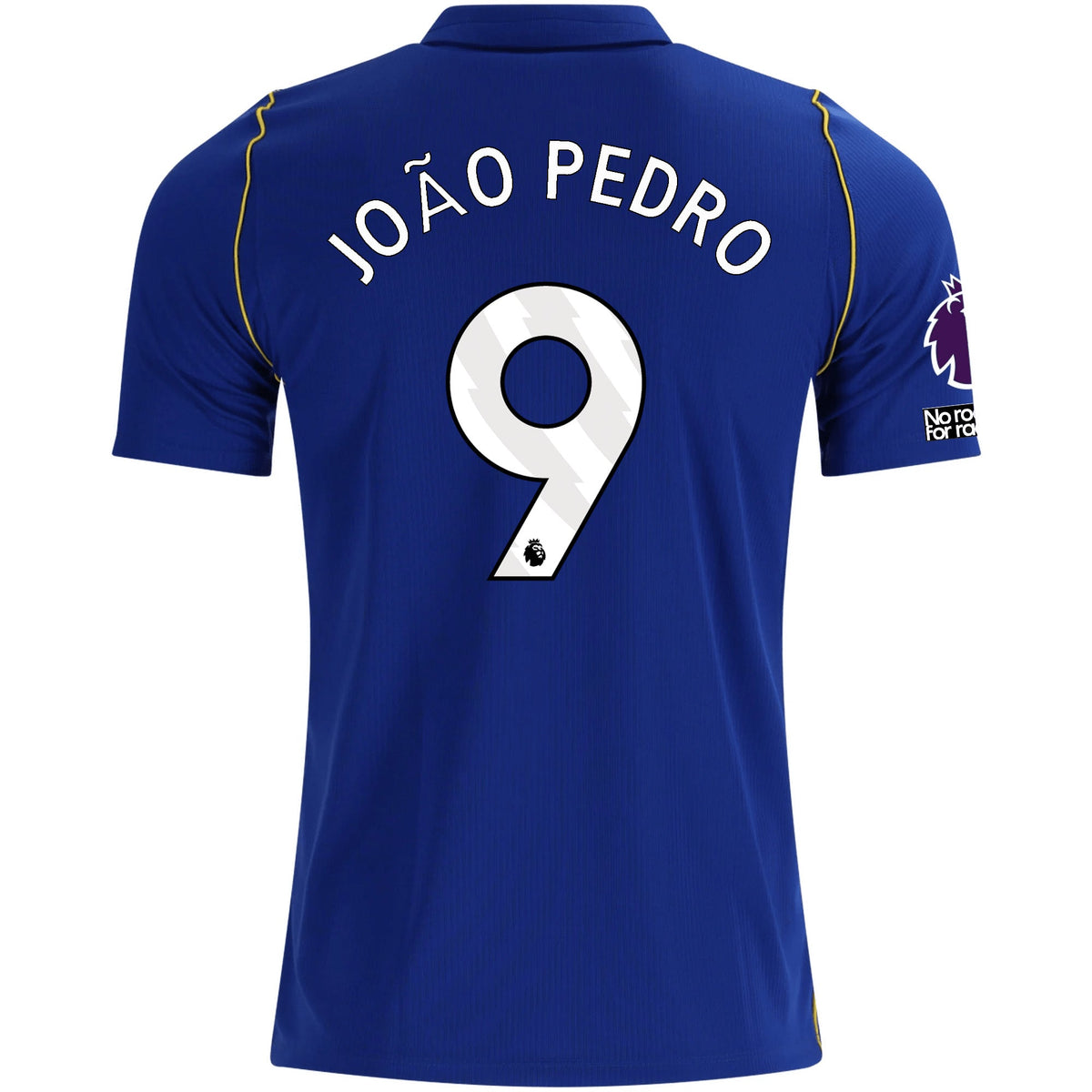 Nike Mens Chelsea FC João Pedro Home Jersey w/ EPL + No Room For Racism + Club World Cup Champion Patches 26/27 (Bright Royal/Gold) | SoccerWearhouse