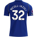 Nike Mens Chelsea FC Mahdi Nicoll-Jazuli Home Jersey w/ EPL + No Room For Racism + Club World Cup Champion Patches 26/27 (Bright Royal/Gold)
