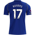 Nike Mens Chelsea FC Morgan Rogers Home Jersey w/ EPL + No Room For Racism + Club World Cup Champion Patches 26/27 (Bright Royal/Gold)