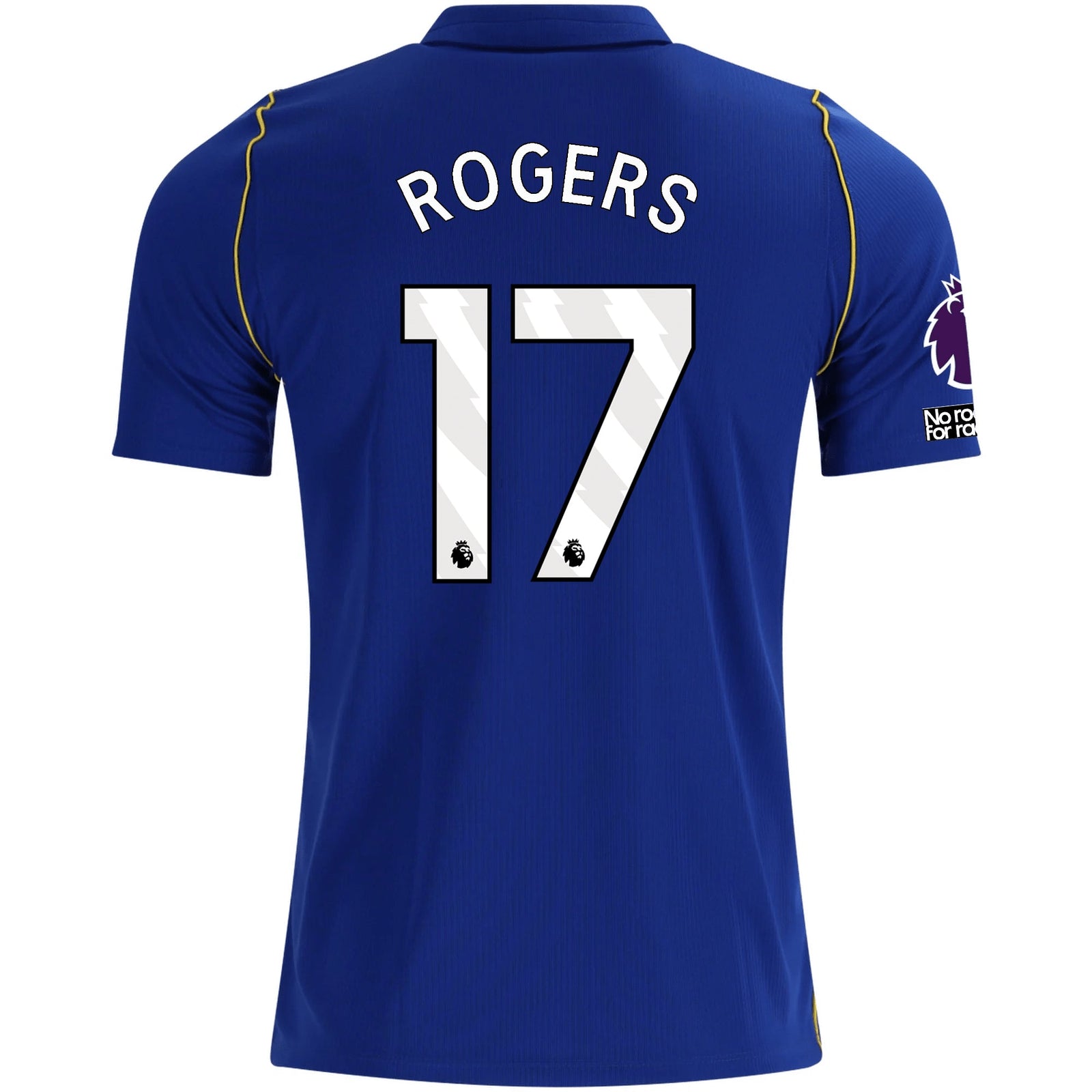 Nike Mens Chelsea FC Morgan Rogers Home Jersey w/ EPL + No Room For Racism + Club World Cup Champion Patches 26/27 (Bright Royal/Gold) | SoccerWearhouse