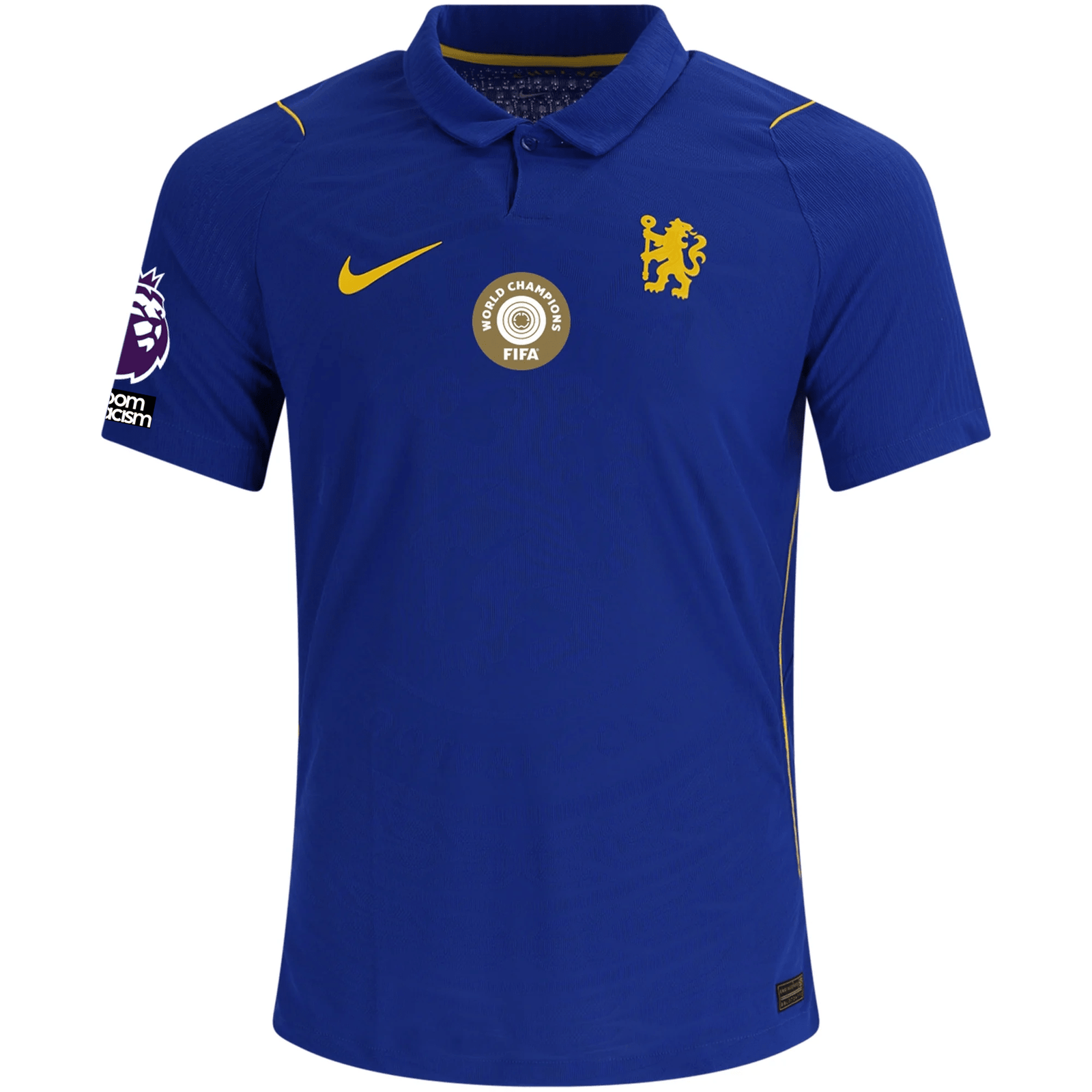 Nike Mens Chelsea FC Morgan Rogers Match Authentic Home Jersey w/ EPL + No Room For Racism + Club World Champions Patch 26/27 (Bright Blue/Gold) | SoccerWearhouse
