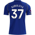 Nike Mens Chelsea FC Olutayo Subuloye Home Jersey w/ EPL + No Room For Racism + Club World Cup Champion Patches 26/27 (Bright Royal/Gold)