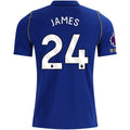 Nike Mens Chelsea FC Reece James Home Jersey w/ EPL + No Room For Racism + Club World Cup Champion Patches 26/27 (Bright Royal/Gold)