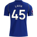 Nike Mens Chelsea FC Roméo Lavia Home Jersey w/ EPL + No Room For Racism + Club World Cup Champion Patches 26/27 (Bright Royal/Gold)