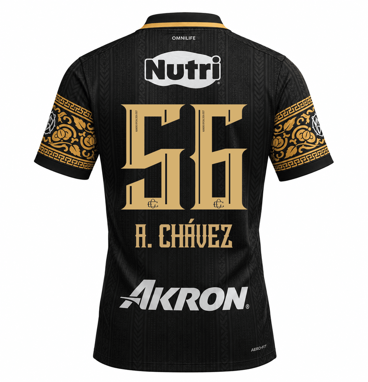 Nike Men's Chivas Guadalajara Ángel Chávez Match Authentic Third Jersey 26/27 (Black/Truly Gold)