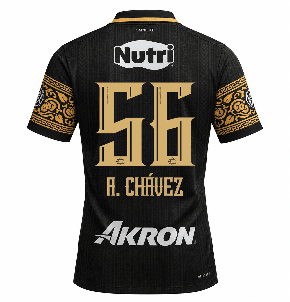 Nike Men's Chivas Guadalajara Ángel Chávez Match Authentic Third Jersey 26/27 (Black/Truly Gold) | SoccerWearhouse