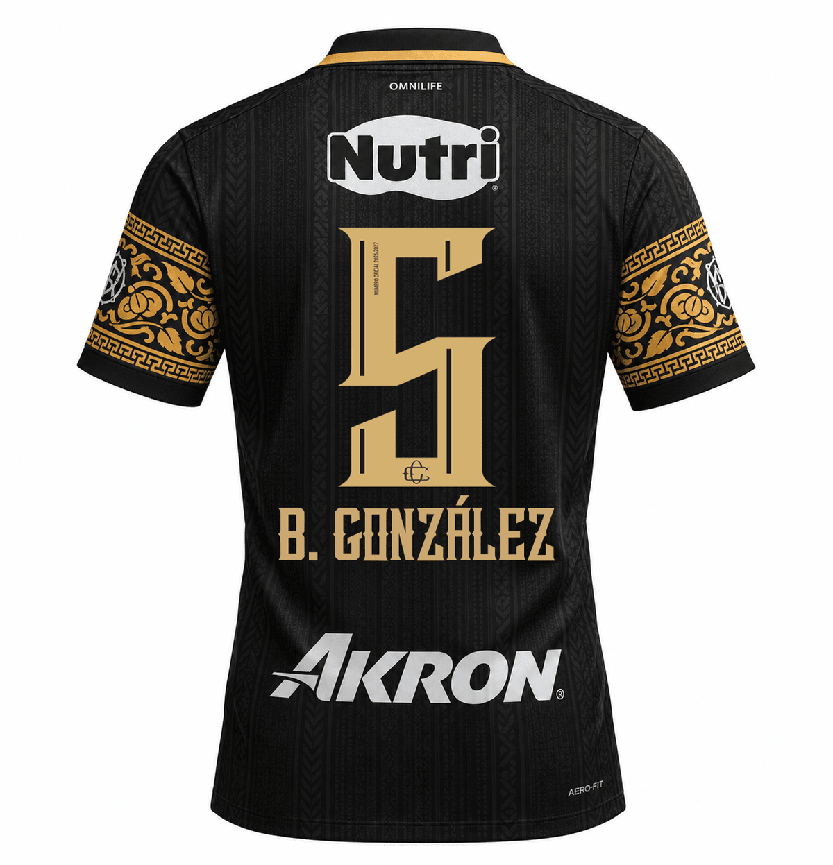 Nike Men's Chivas Guadalajara Bryan González Match Authentic Third Jersey 26/27 (Black/Truly Gold) | SoccerWearhouse