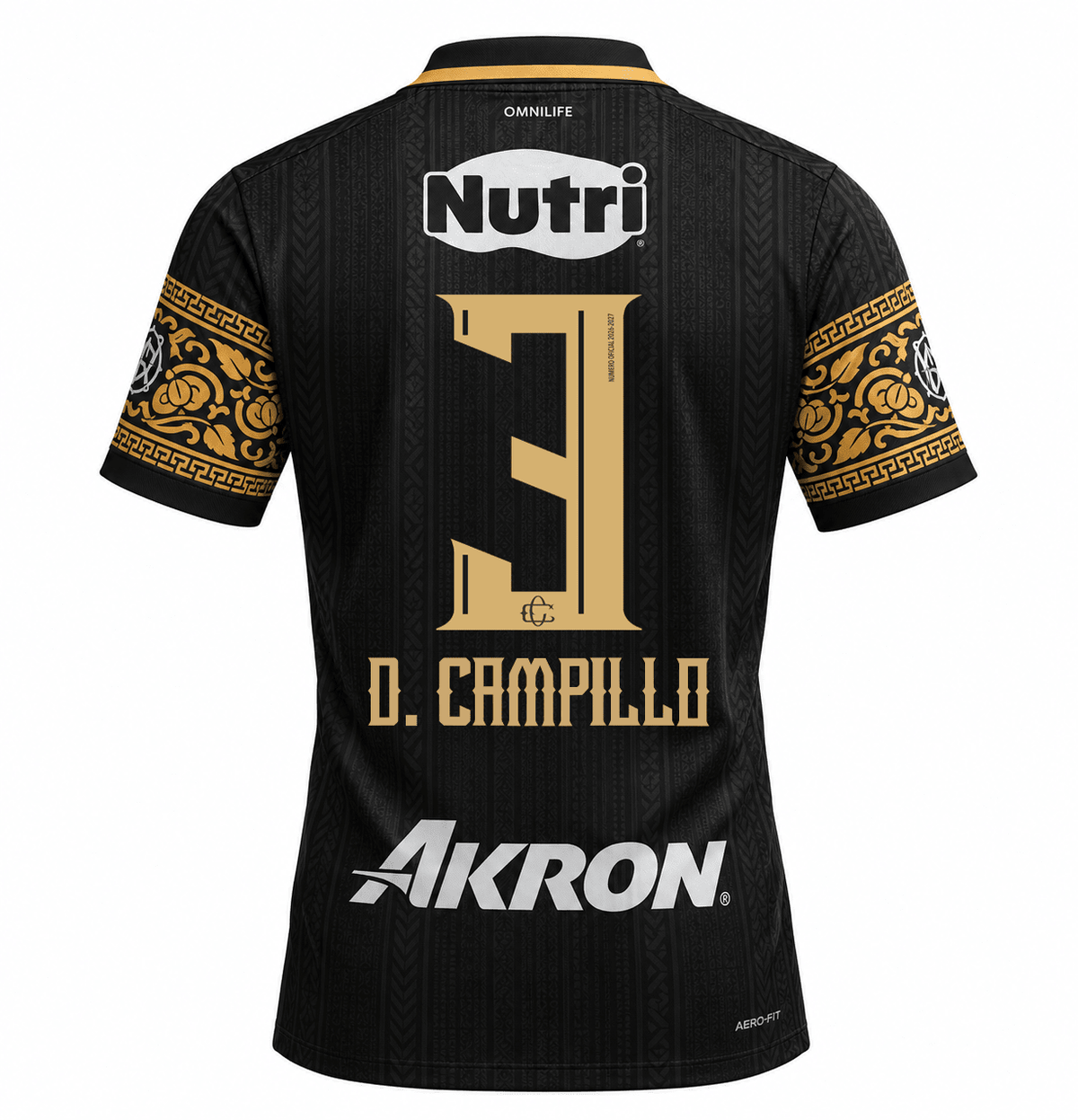 Nike Men's Chivas Guadalajara Diego Campillo Match Authentic Third Jersey 26/27 (Black/Truly Gold) | SoccerWearhouse