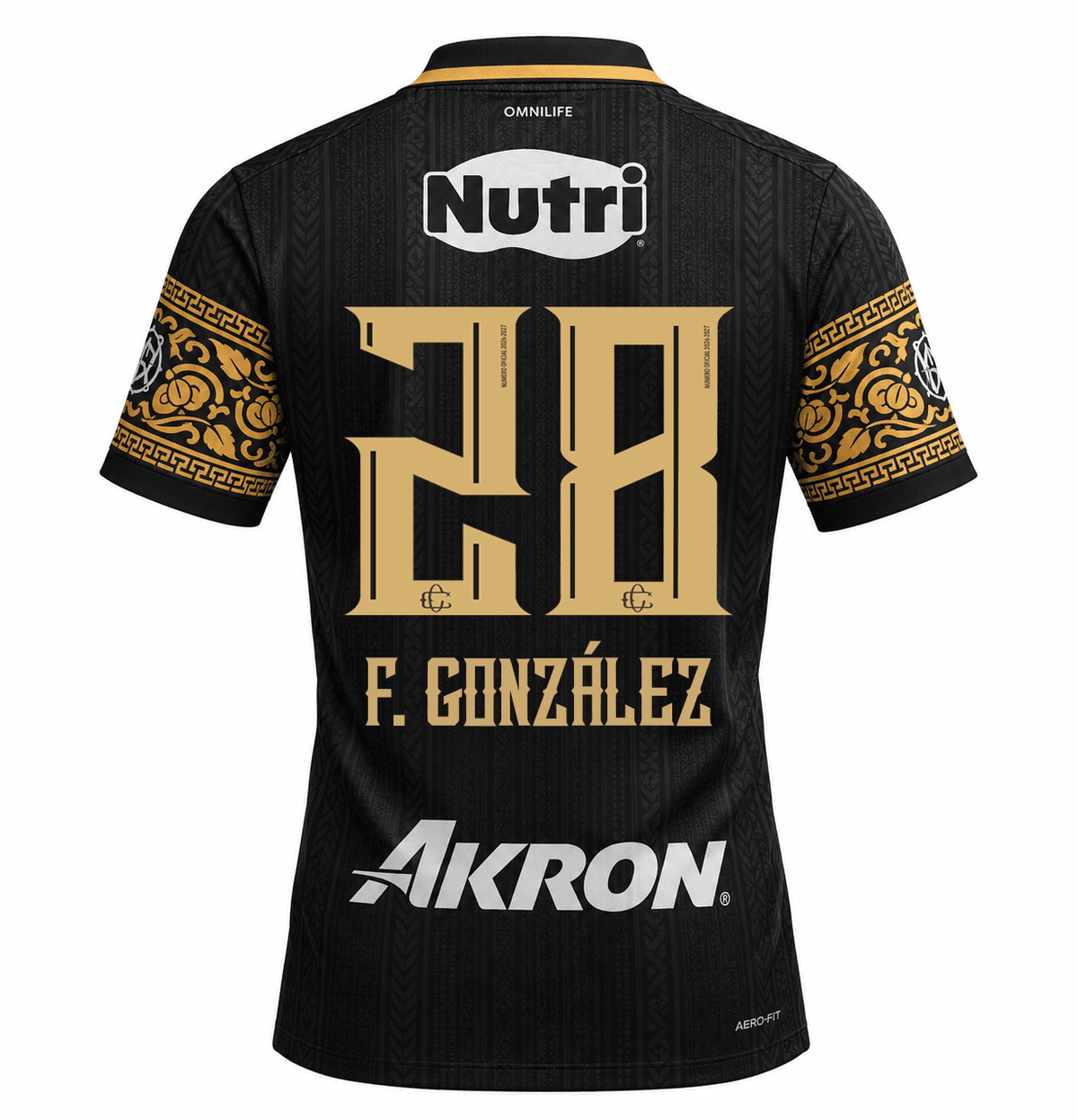 Nike Men's Chivas Guadalajara Fernando González Match Authentic Third Jersey 26/27 (Black/Truly Gold) | SoccerWearhouse